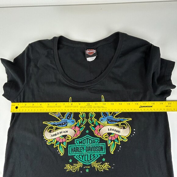 Harley Davidson T-Shirt Womens‎ 2XL Black Birds Motorcycle Biker Jamaica - Picture 8 of 10